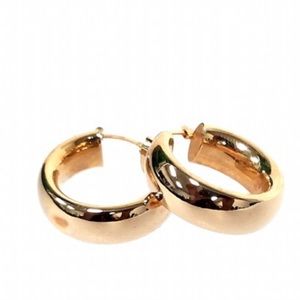 Thick 14k gold hoops